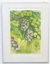 David Koster (1926-2014), Limited edition etching and aquatint, Lady Orchids & Brimstones, A