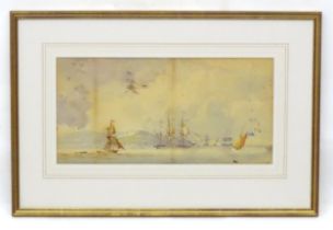 Manner of John Christian Schetky (1778-1874), 19th century, Watercolour, Sailing boats and tall