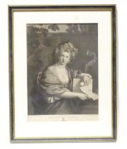 A 19thC engraving titled Sibylla Cumaea after Stefano Tofanelli and Domenico Zampieri. Approx. 15
