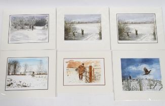 Six limited edition signed prints after John T. Kitchen depicting country scenes to include Taking a