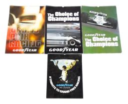 Four late 20thC Goodyear / Grand Prix Racing calendars comprising the years 1981, 1982, 1983 &