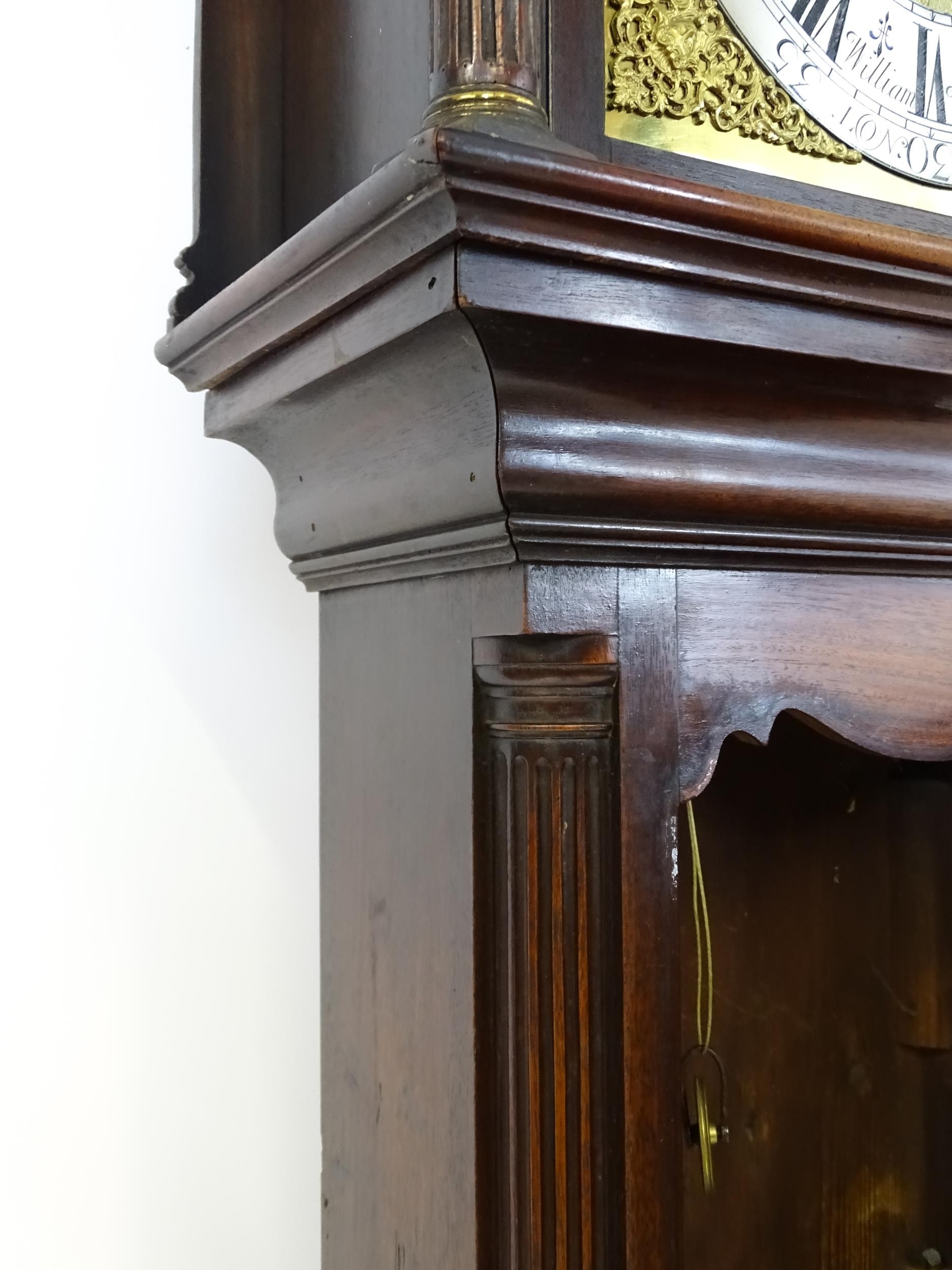 William Westbrook, London : An 18thC mahogany cased 8-day longcase clock, the brass face with - Image 12 of 15