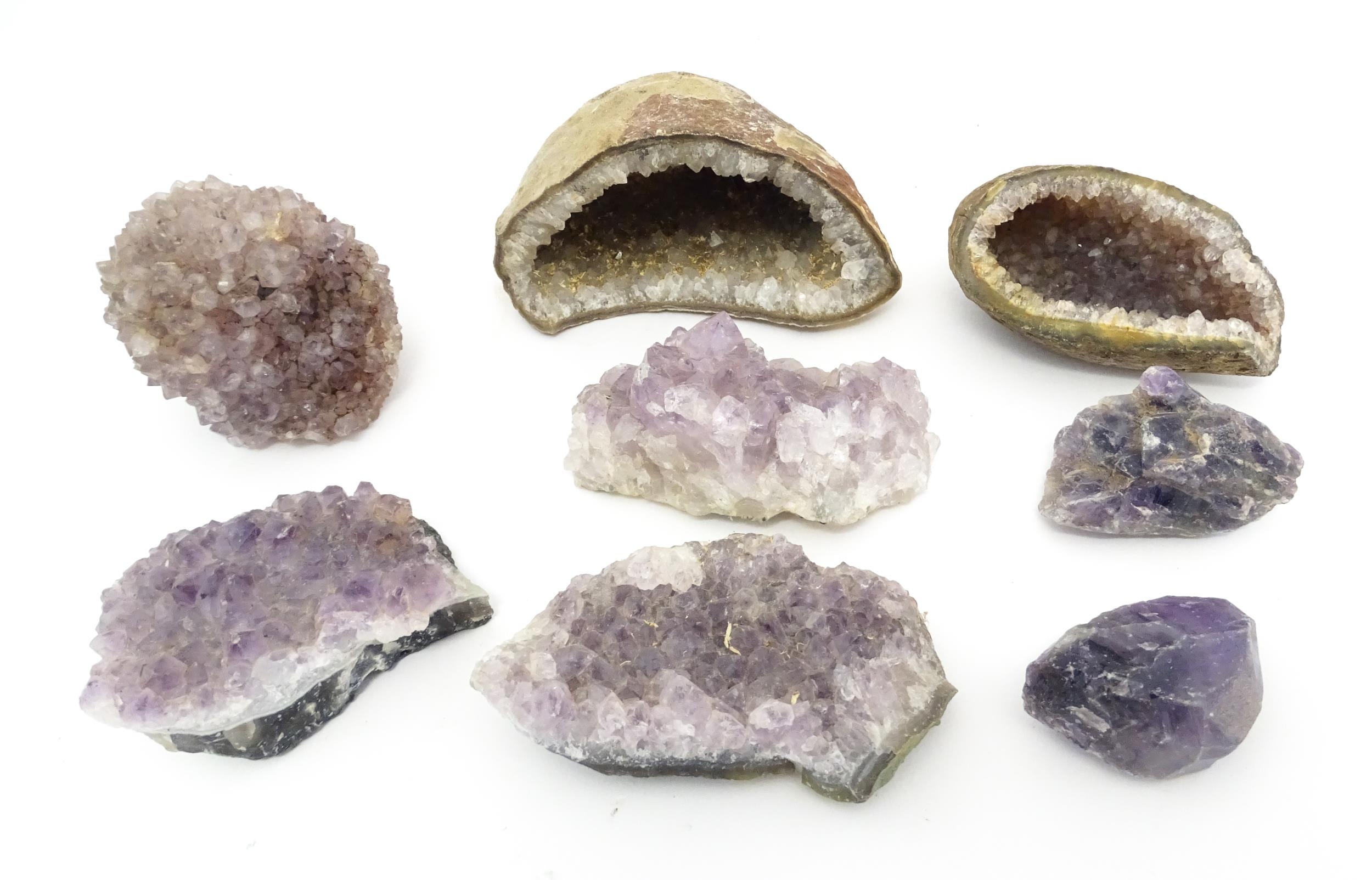 Natural History / Geology Interest: A quantity of amethyst hardstone specimens / geodes. Largest - Image 3 of 12