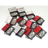 A quantity of Royal Canadian Mint proof sets, for the years 1979, 1980, 1981, 1982, 1984, 1986,