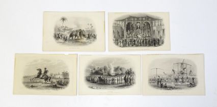 Three 19thC engravings published by James S. Virtue comprising A Suttee, A Mogul Trooper and The
