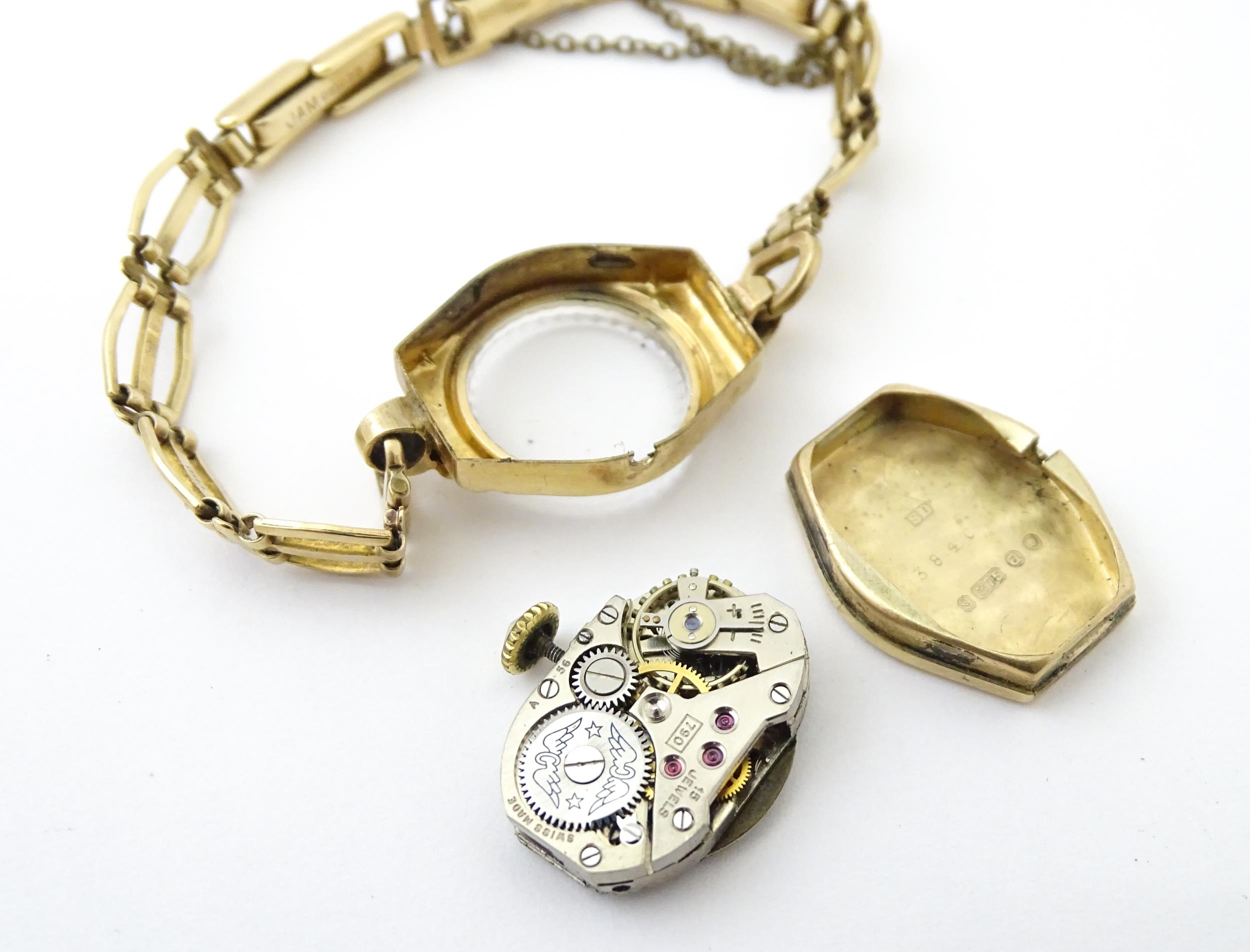 Three various 9ct gold ladies wristwatches, two with 9ct gold bracelet straps. Maker to include - Image 16 of 28