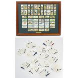 A quantity of Players & Sons cigarette cards from the Cycling series, framed. Together with a