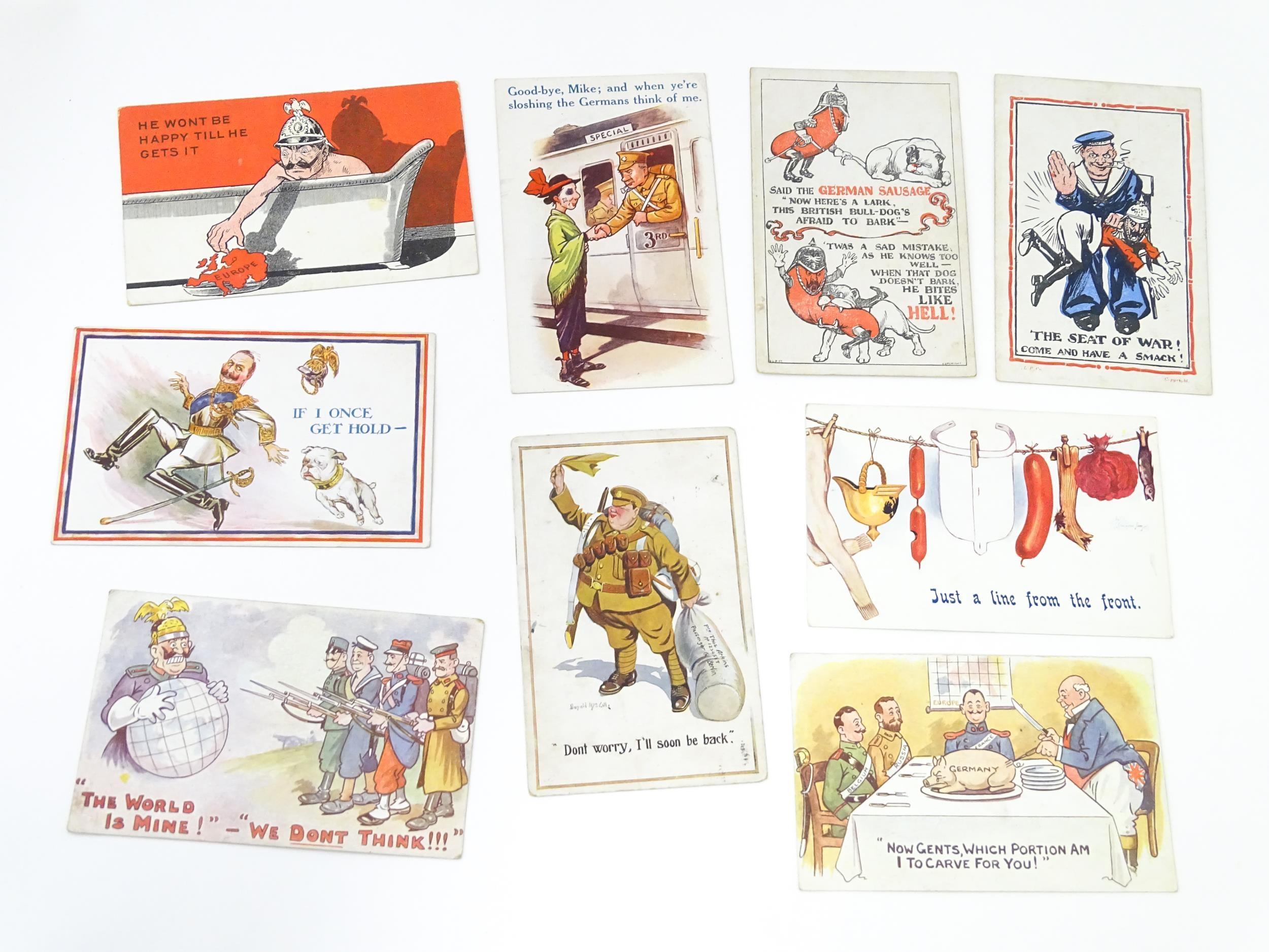 Militaria , WWI / World War 1 / WW1 / First World War : a quantity of caricature / humorous - Image 3 of 11