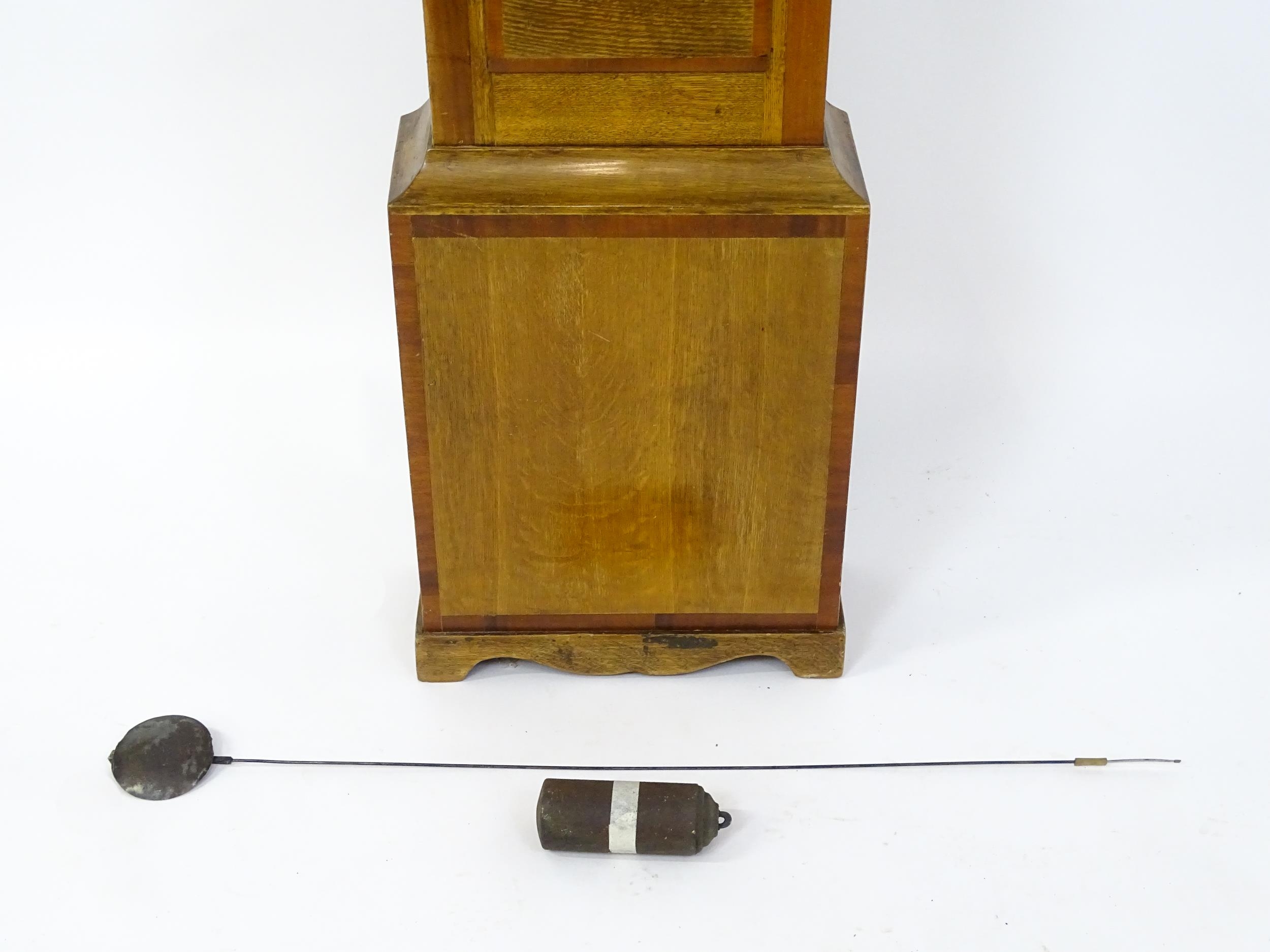 William Preddy, Langport : A 19thC oak cased 30 hour longcase clock with walnut crossbanding, the - Image 14 of 15