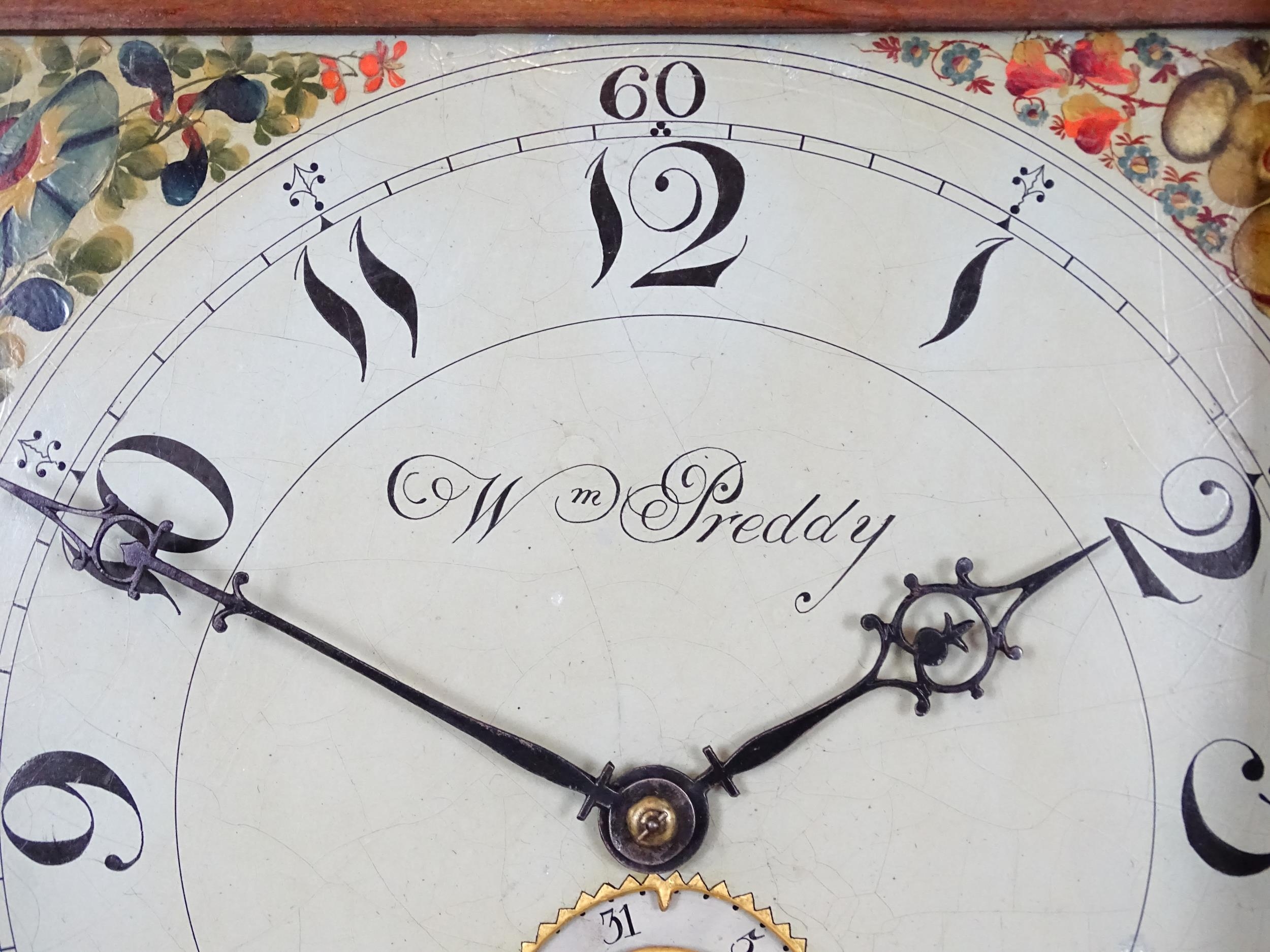 William Preddy, Langport : A 19thC oak cased 30 hour longcase clock with walnut crossbanding, the - Image 7 of 15