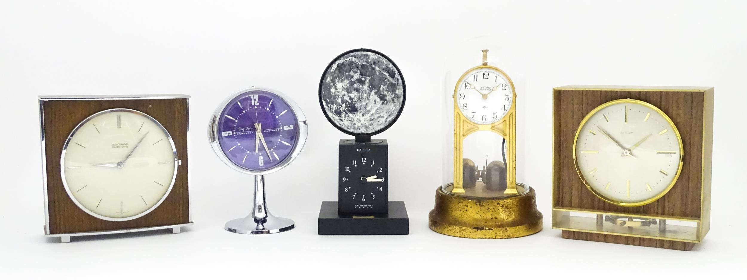 Assorted mantle clocks to include a WestClox Big Ben Repeater, a Junghans electro-gong, Galilea - Image 3 of 21