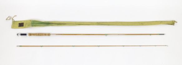 Fishing : a Hardy Bros of Alnwick 'Neocane Dipper' two-piece split cane fly rod, serial number