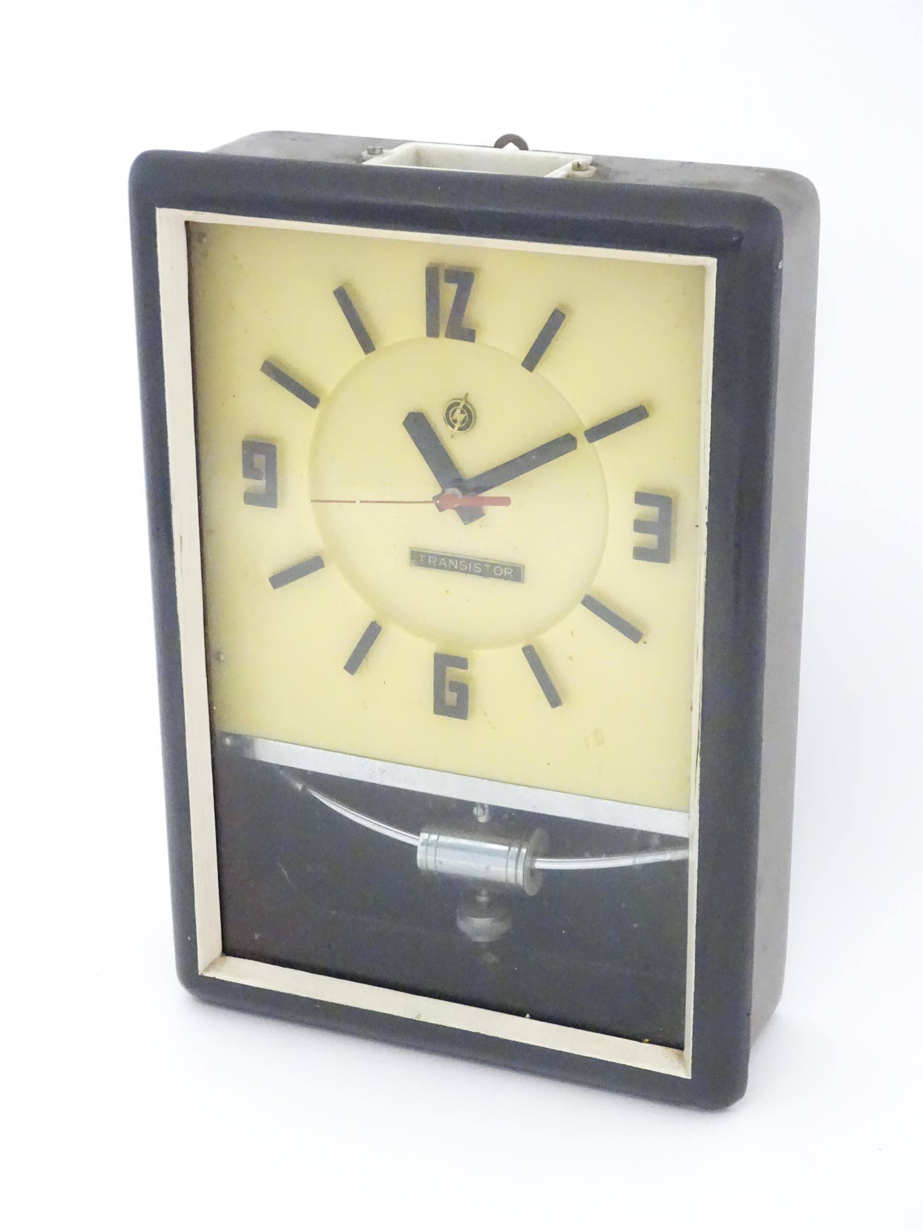 A retro vintage' Transistor ' wall clock. Approx. 15" high Please Note - we do not make reference to - Image 6 of 12