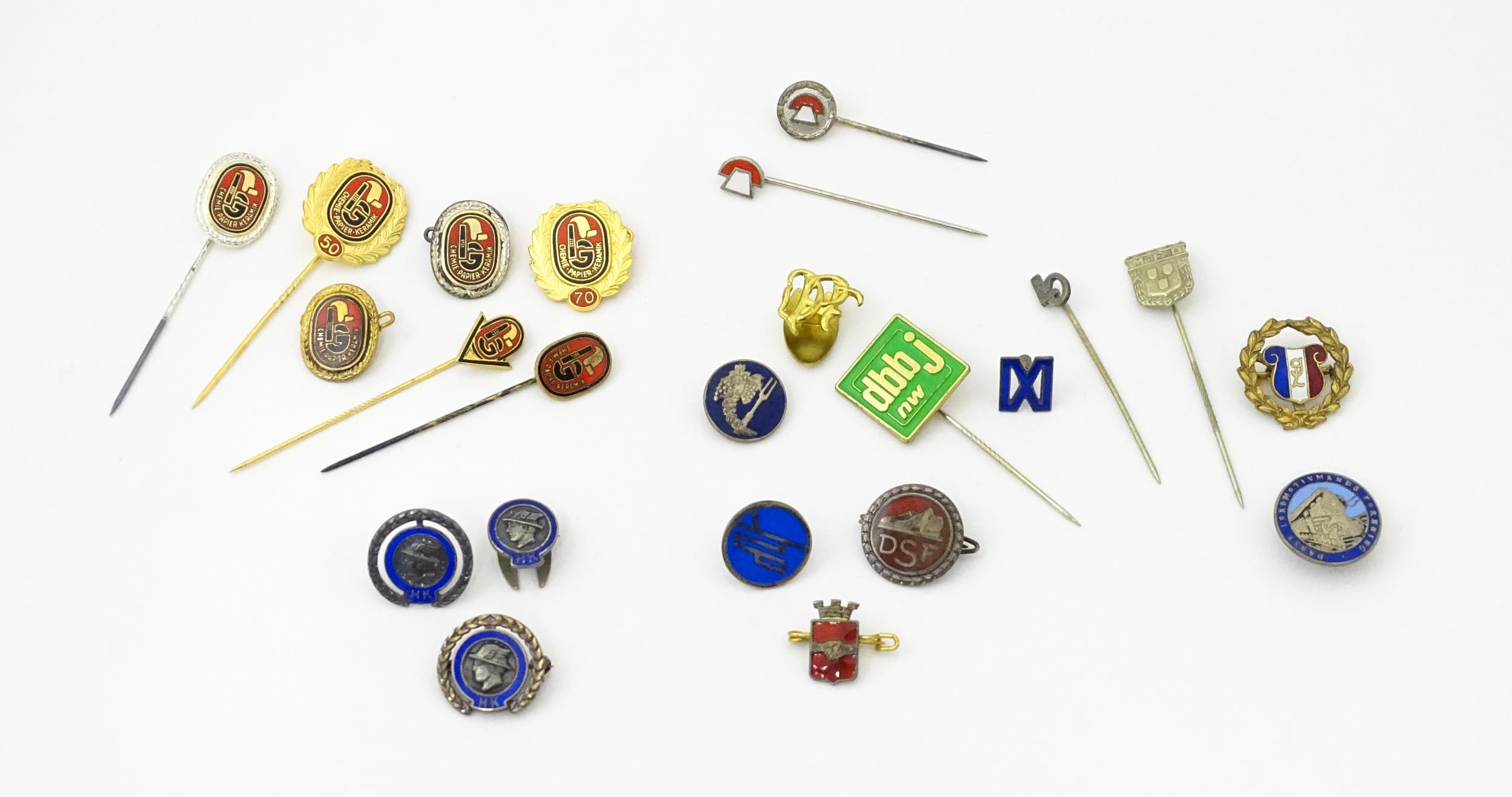 Trade Union Interest: a quantity of assorted badges, pins, etc. to include silver examples, IG - Image 3 of 12