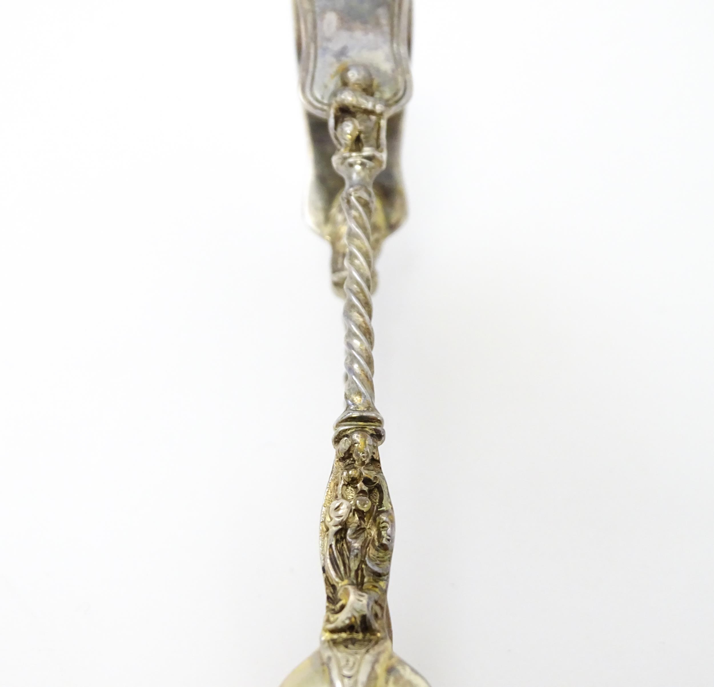 Victorian silver sugar tongs hallmarked London 1869, maker Henry Holland. Approx. 4 3/4" long Please - Image 7 of 7