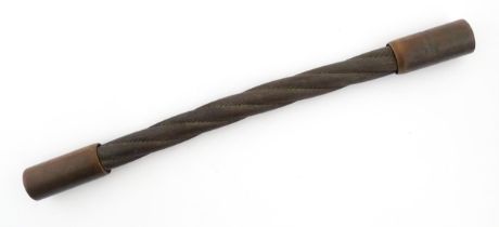 A 20thC cast tradesman sample / advertising example of a rope twist by Wrights' Ropes Limited