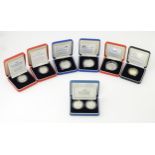 Collectors Coins: A quantity of silver collectors coins to include Silver Proof Piedfort Two Pound /