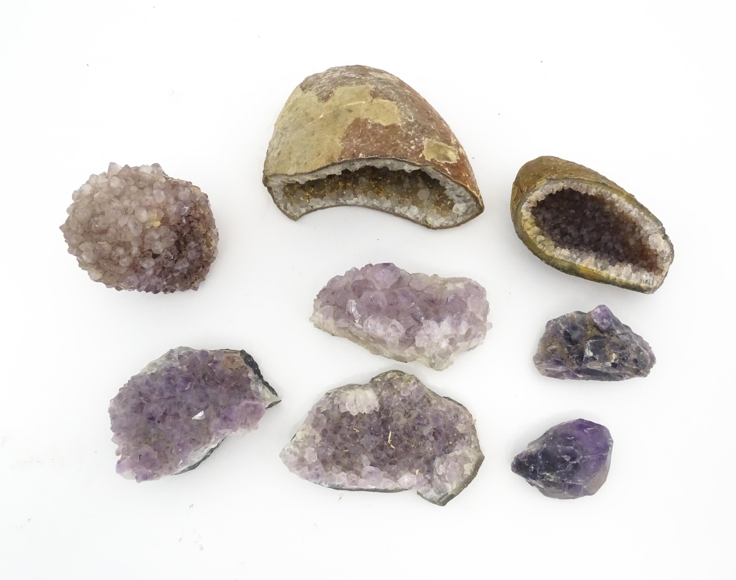 Natural History / Geology Interest: A quantity of amethyst hardstone specimens / geodes. Largest - Image 12 of 12