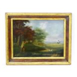Manner of Philip Reinagle, 19th century, Oil on board, The Shoot, A landscape scene with country