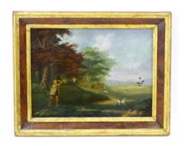 Manner of Philip Reinagle, 19th century, Oil on board, The Shoot, A landscape scene with country