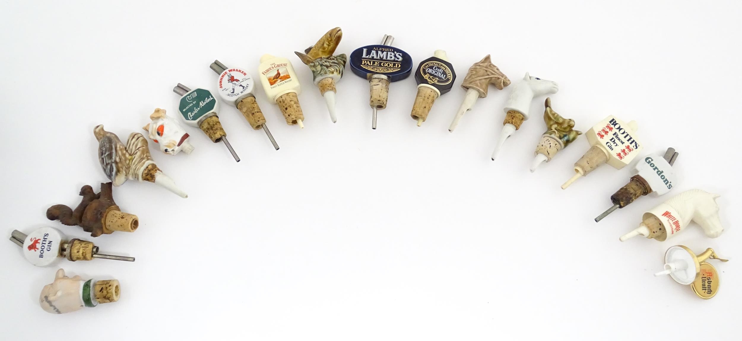 Breweriana : A quantity of assorted 20thC advertising bottle stoppers / pourers to include Booth's - Image 9 of 16