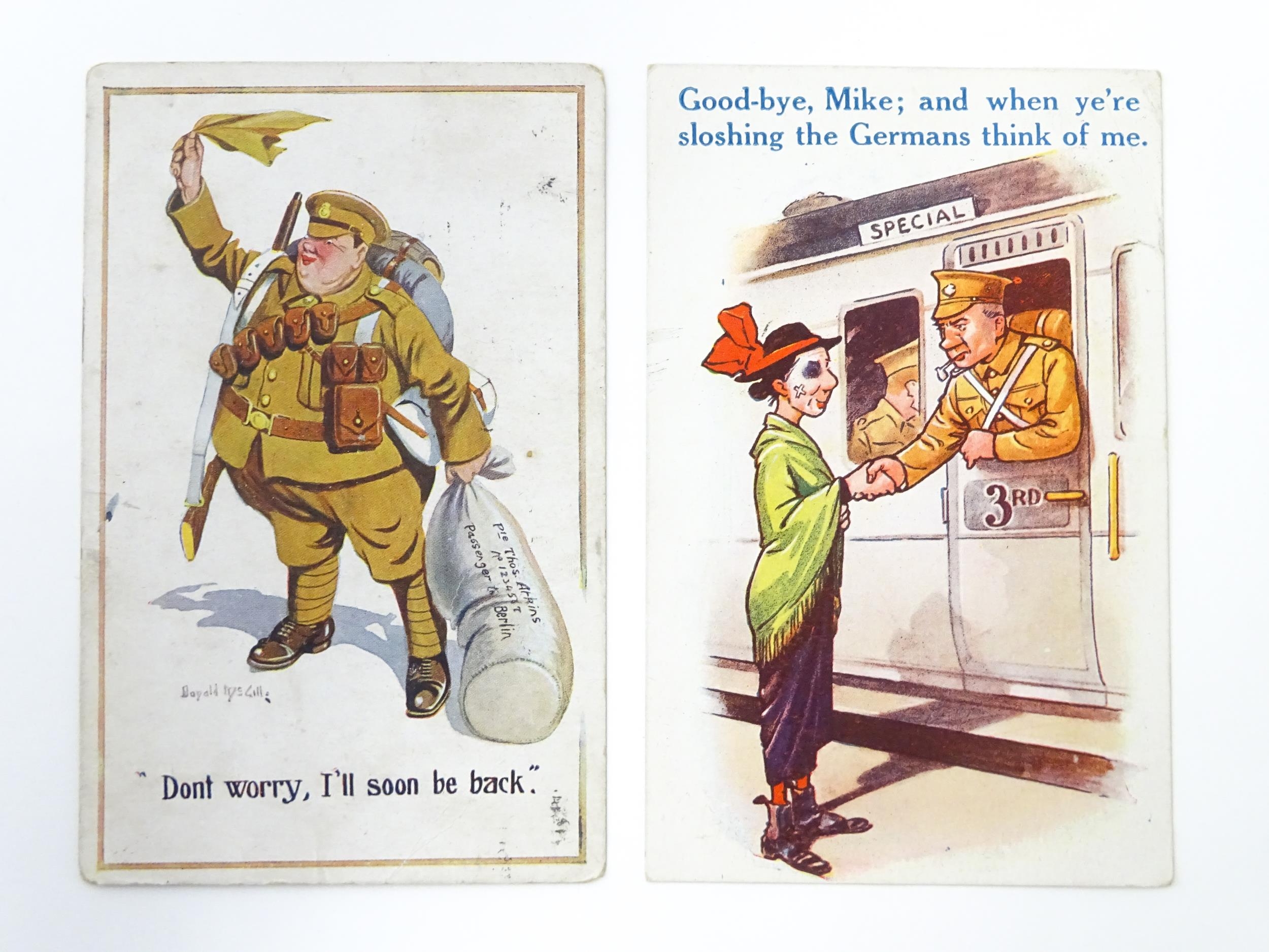 Militaria , WWI / World War 1 / WW1 / First World War : a quantity of caricature / humorous - Image 8 of 11