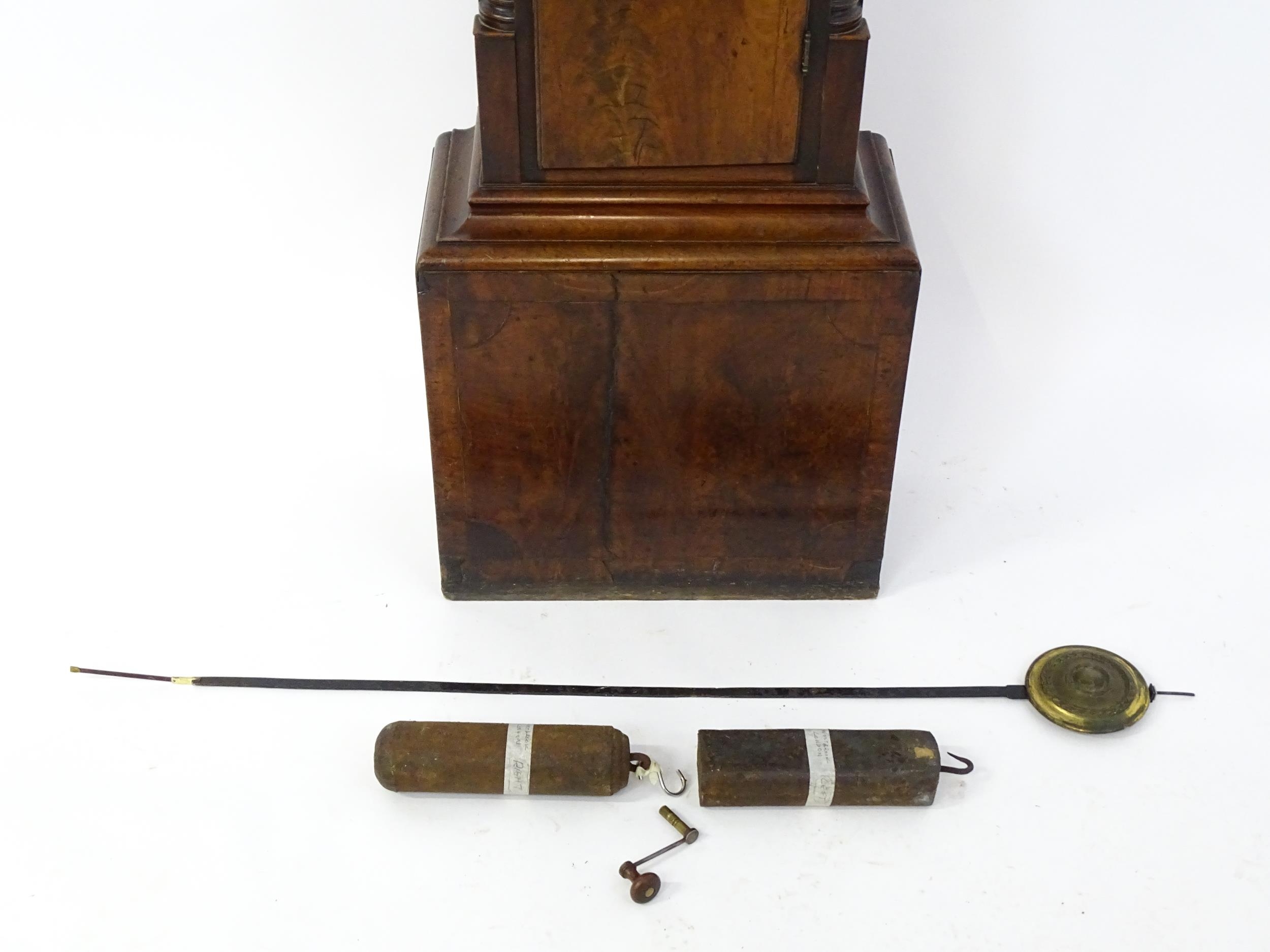 William Westbrook, London : An 18thC mahogany cased 8-day longcase clock, the brass face with - Image 13 of 15