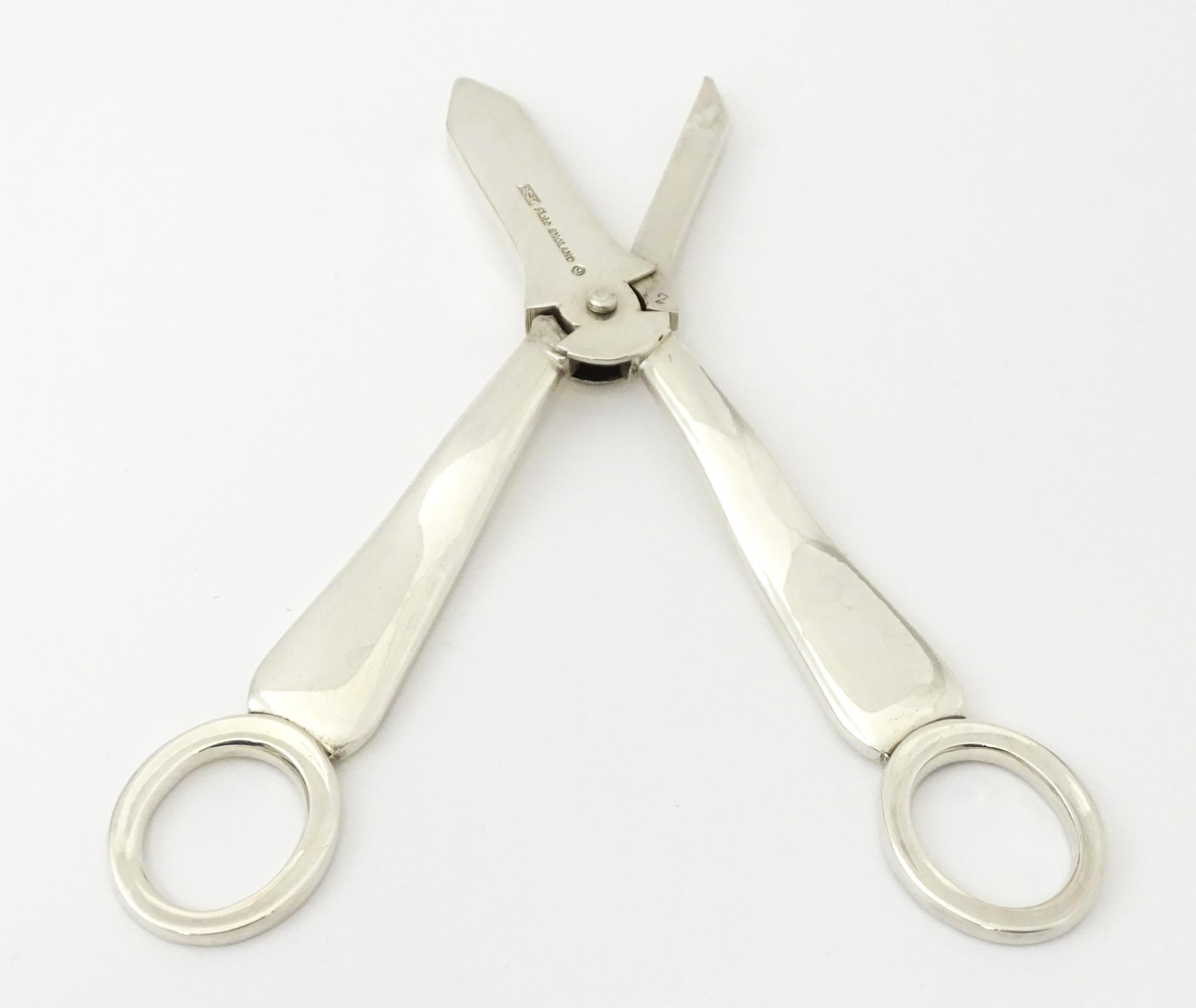 Two silver plate grape scissors / shears. Approx 6 1/2" long Please Note - we do not make - Image 4 of 8