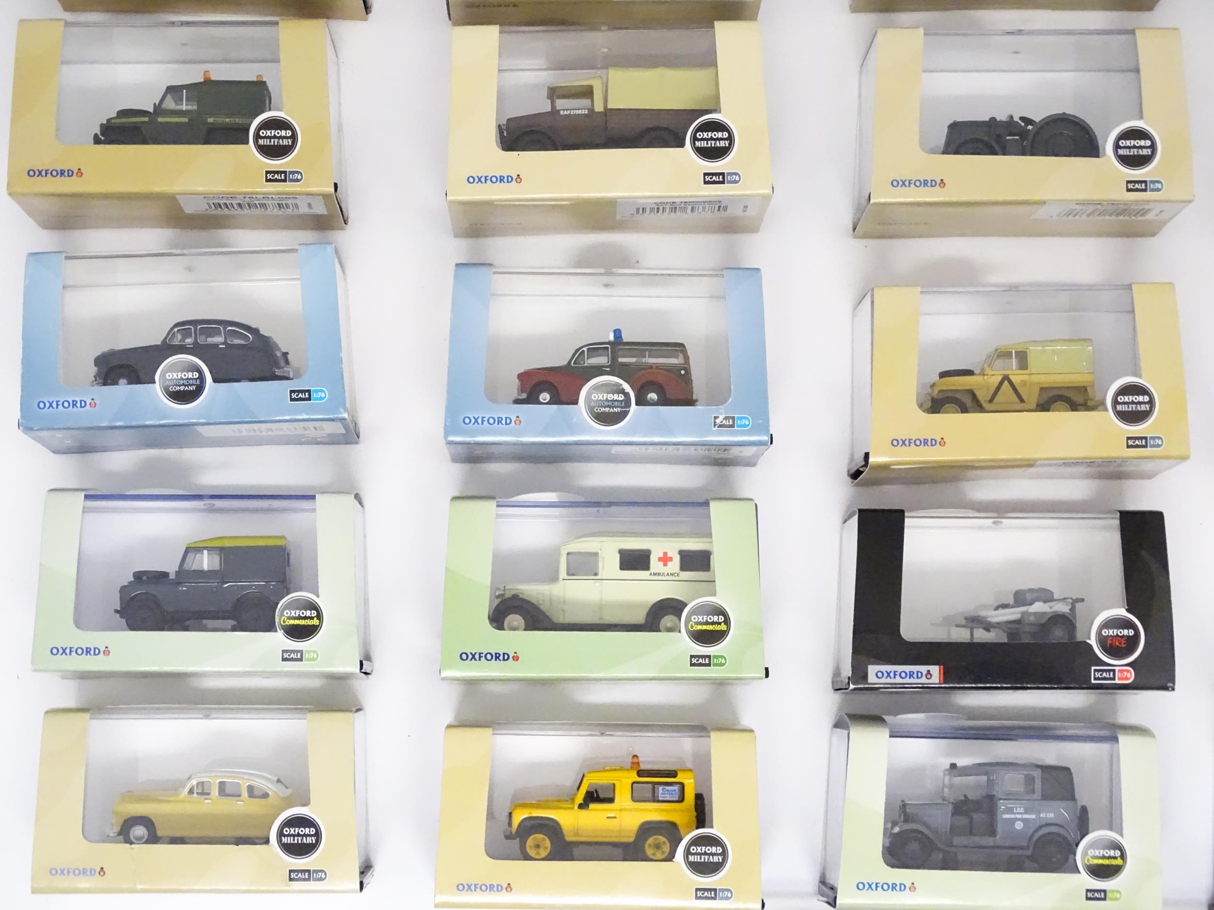 Toys: A quantity of die cast scale model Oxford Fire / Military / Commercial vehicles to include RAF - Image 5 of 13