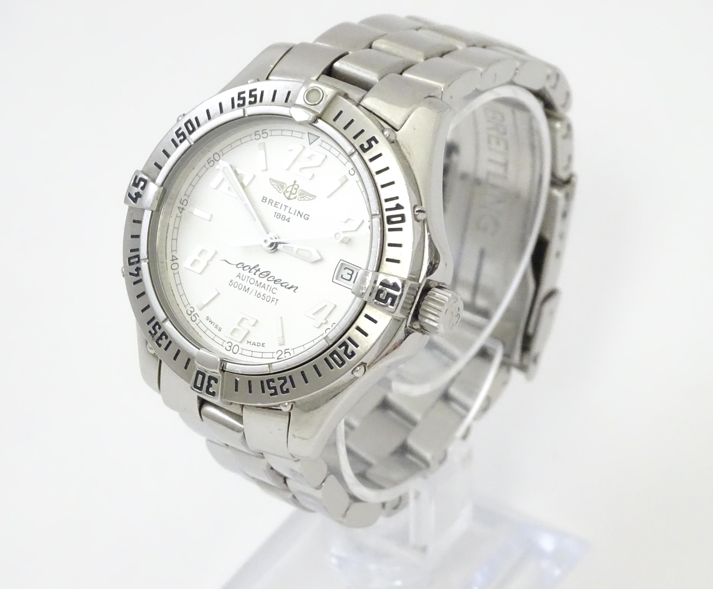 A Breitling Colt Ocean automatic wristwatch, ref. A17050, the signed dial having silver tone - Image 11 of 11