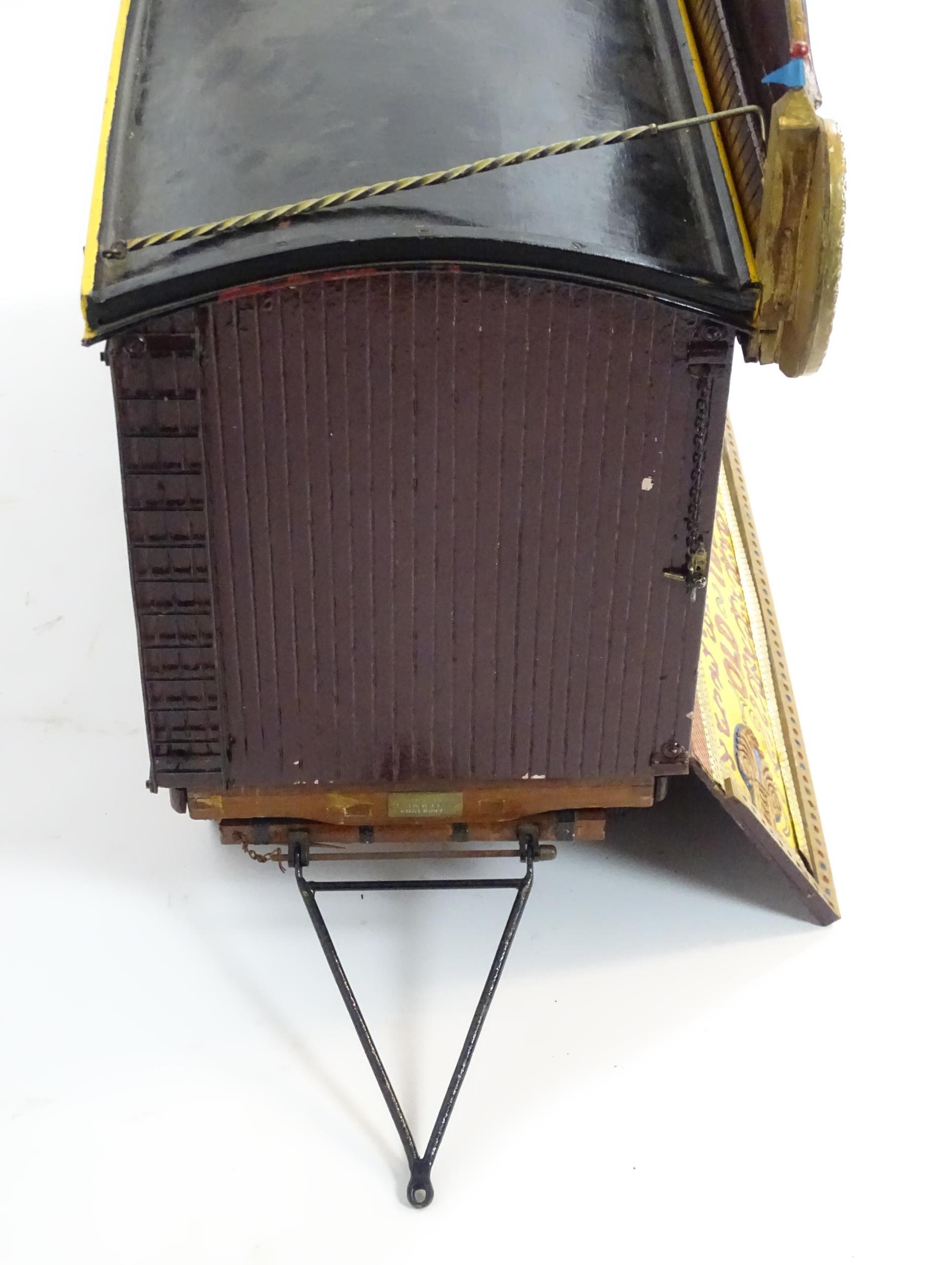 A 20thC scale model musical automaton calliope funfair / fairground wagon / trailer titled - Image 13 of 19