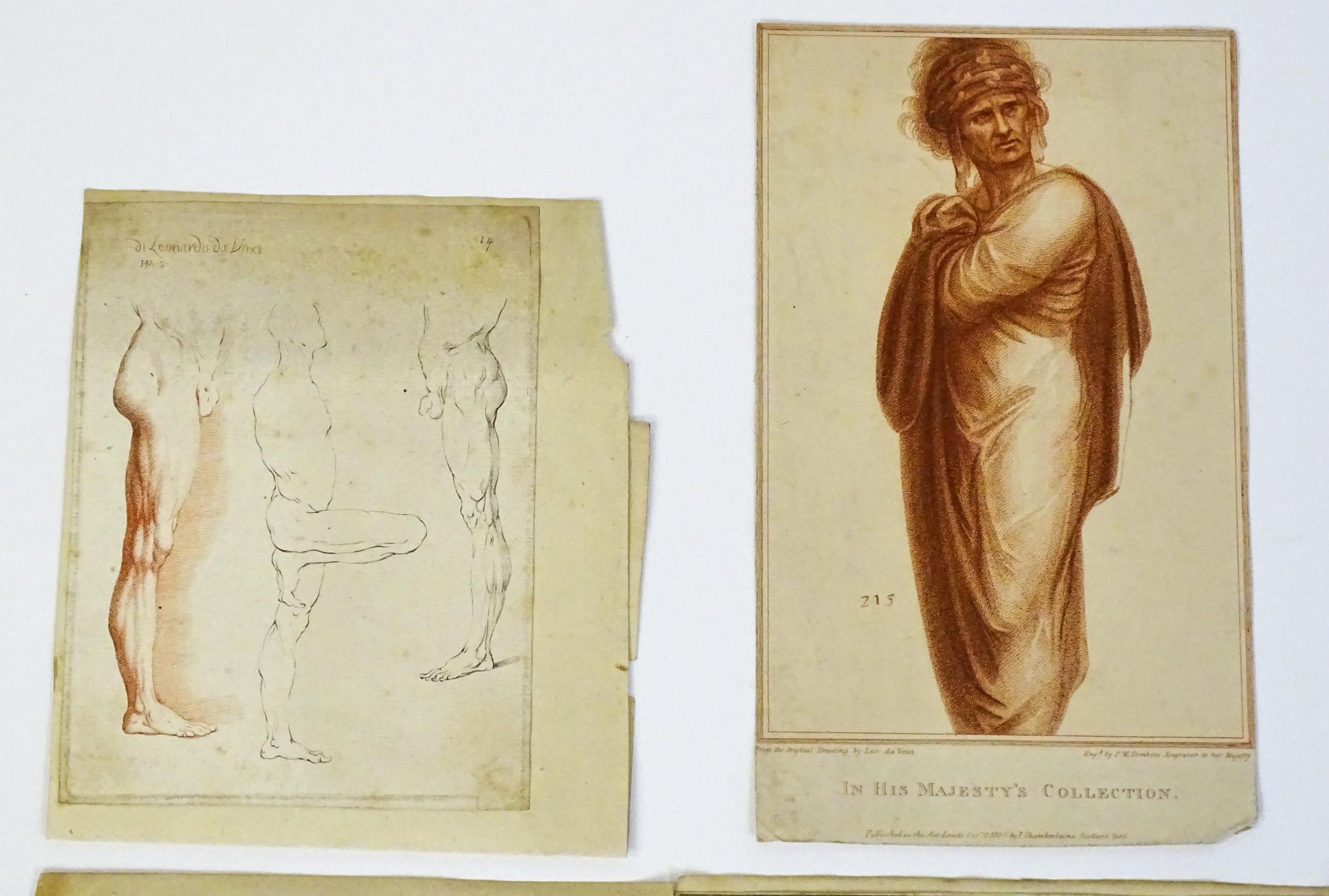 Six 18th / 19thC Bartolozzi stipple engravings after Leonardo da Vinci to include A Portrait of a - Image 6 of 12