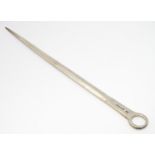 A William IV silver skewer with loop handle hallmarked London 1832, maker Jonathan Hayne. Approx.