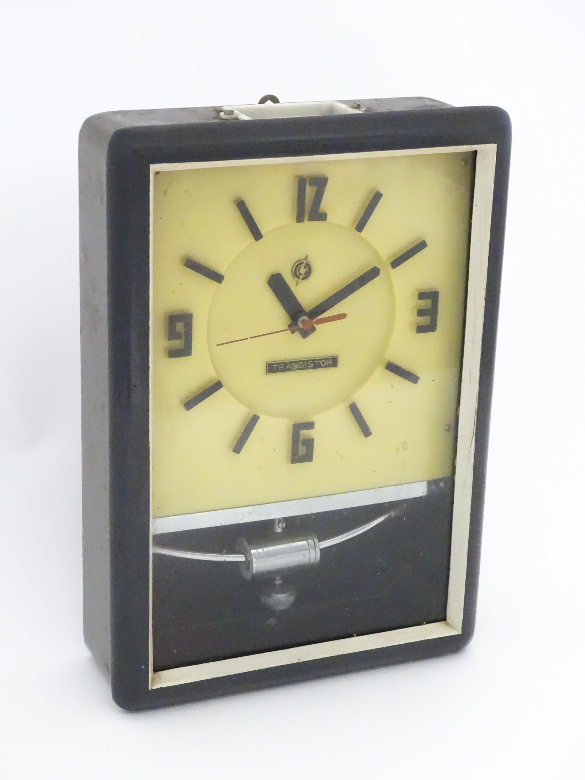 A retro vintage' Transistor ' wall clock. Approx. 15" high Please Note - we do not make reference to - Image 5 of 12