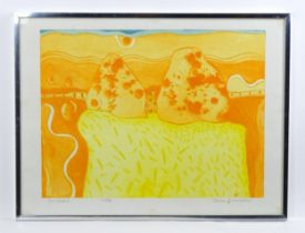 John Brunsdon (1933-2014), Limited edition etching with aquatint, Cornfield. Signed, titled and