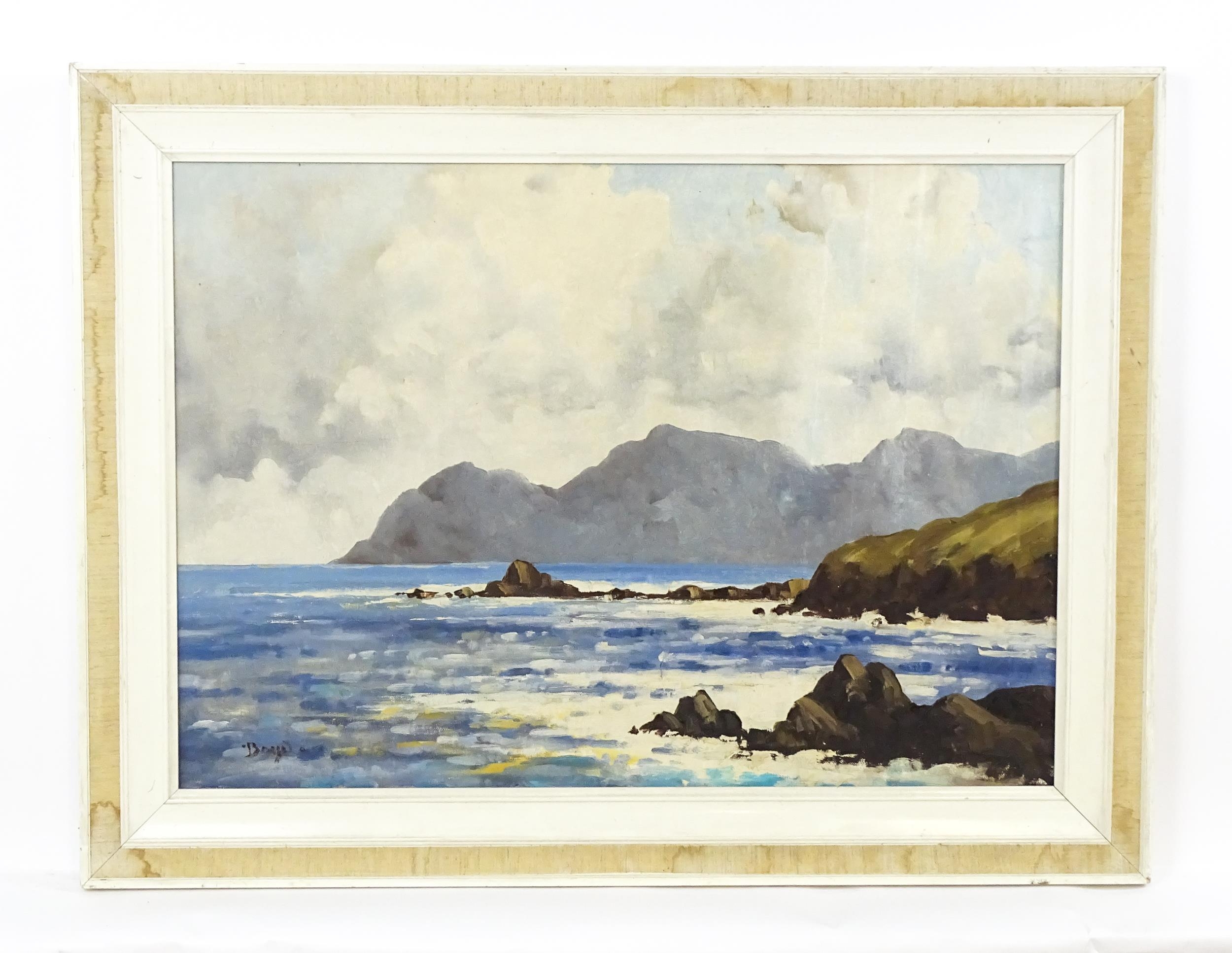 Boyd, 20th century, Irish School, Oil on canvas, Achill Head, County Mayo, Ireland, An Irish coastal