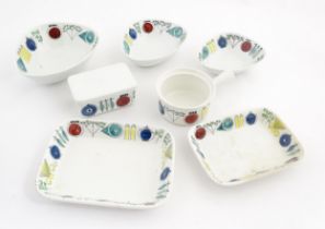 A quantity of Swedish Rorstrand dinner wares in the Picknick pattern designed by Marianne Westman,