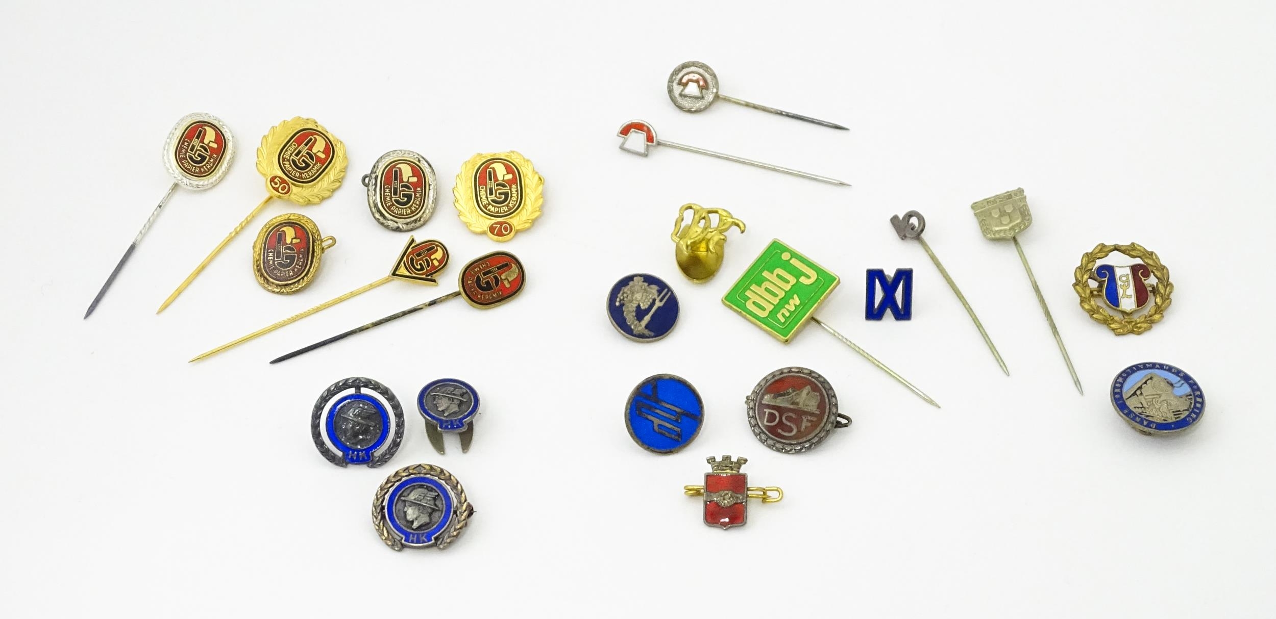 Trade Union Interest: a quantity of assorted badges, pins, etc. to include silver examples, IG - Image 4 of 12