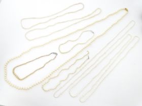 Assorted necklaces to include pearls and simulated pearls by Monet etc. Please Note - we do not make