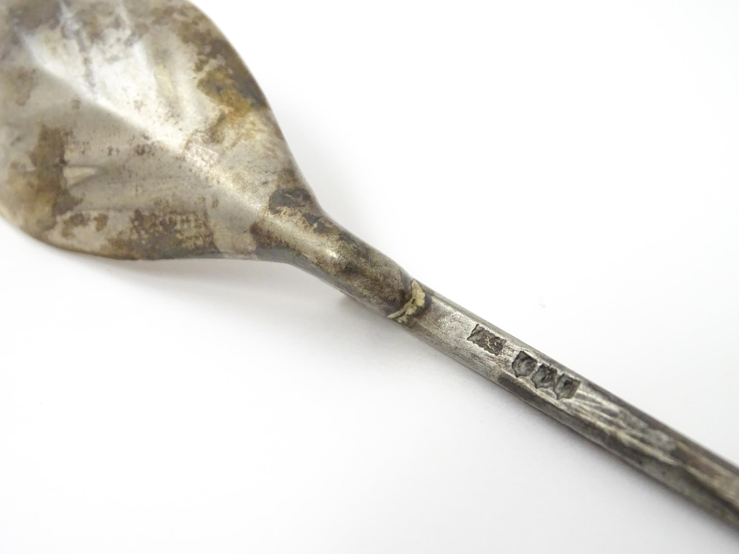 A silver replica of a Roman Christening spoon, indistinctly marked. Approx. 8 1/4" long Please - Image 16 of 17