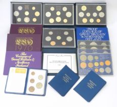 Coins : a quantity of Queen Elizabeth II United Kingdom Royal Mint proof / first decimal coin