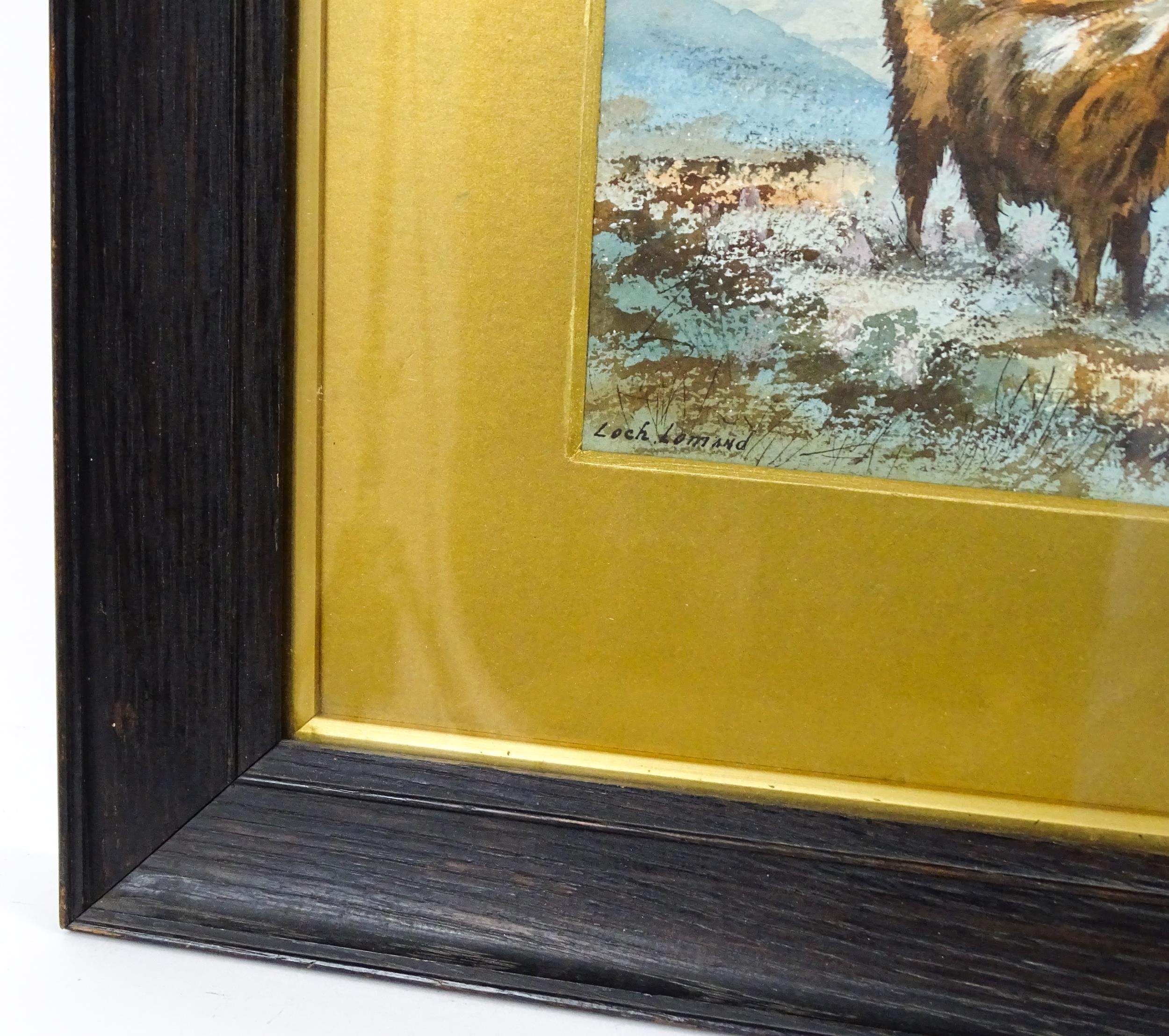 E. J. B. Evans, Early 20th century, Two Scottish loch landscapes with Highland cows. One titled Loch - Image 7 of 8