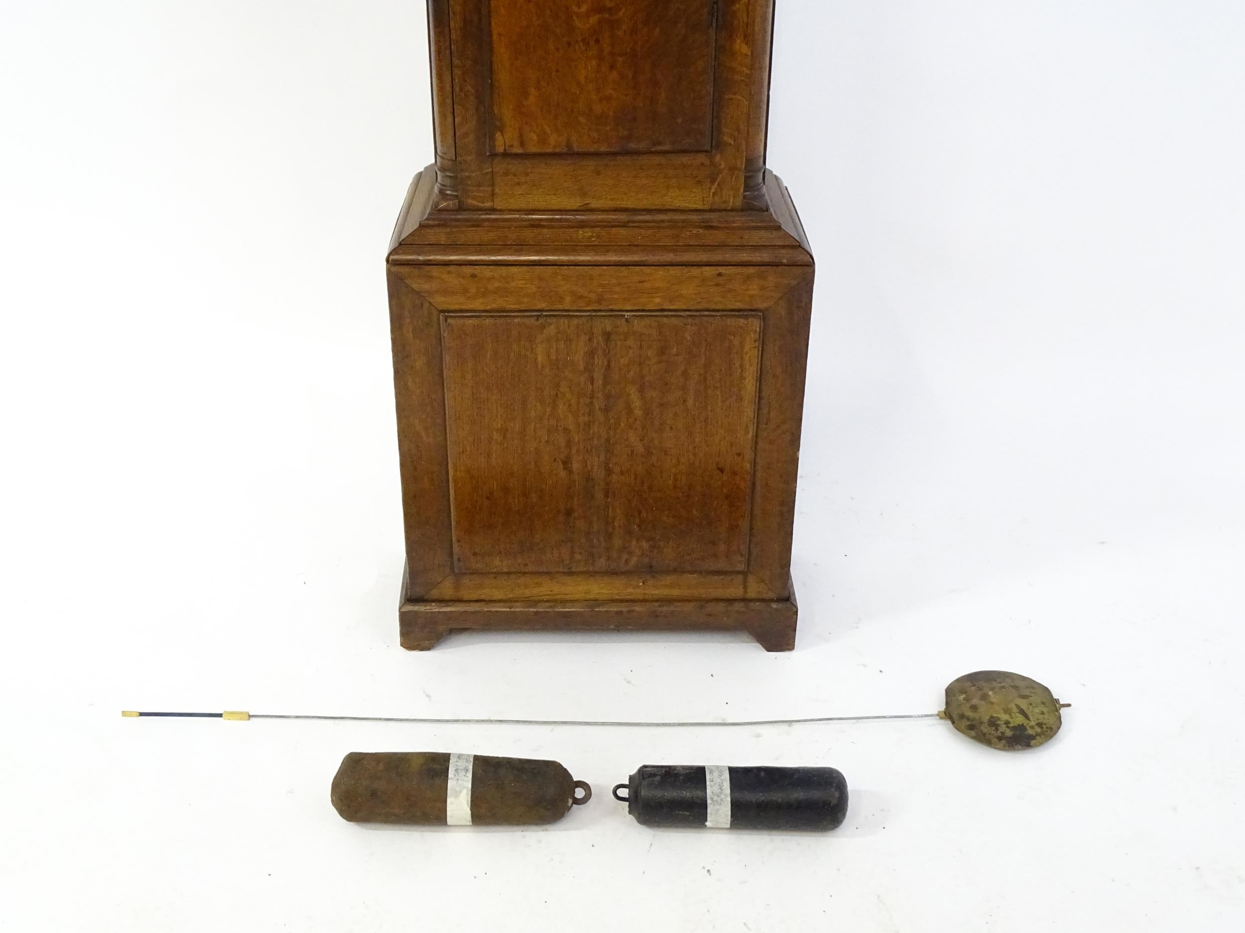 Dickerson, Framlingham : An oak cased 8-day longcase clock with brass face having Roman numerals and - Image 13 of 14