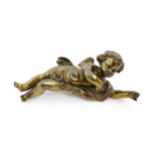 A 20thC cast model of a winged putto / cherub. Approx. 11" long Please Note - we do not make