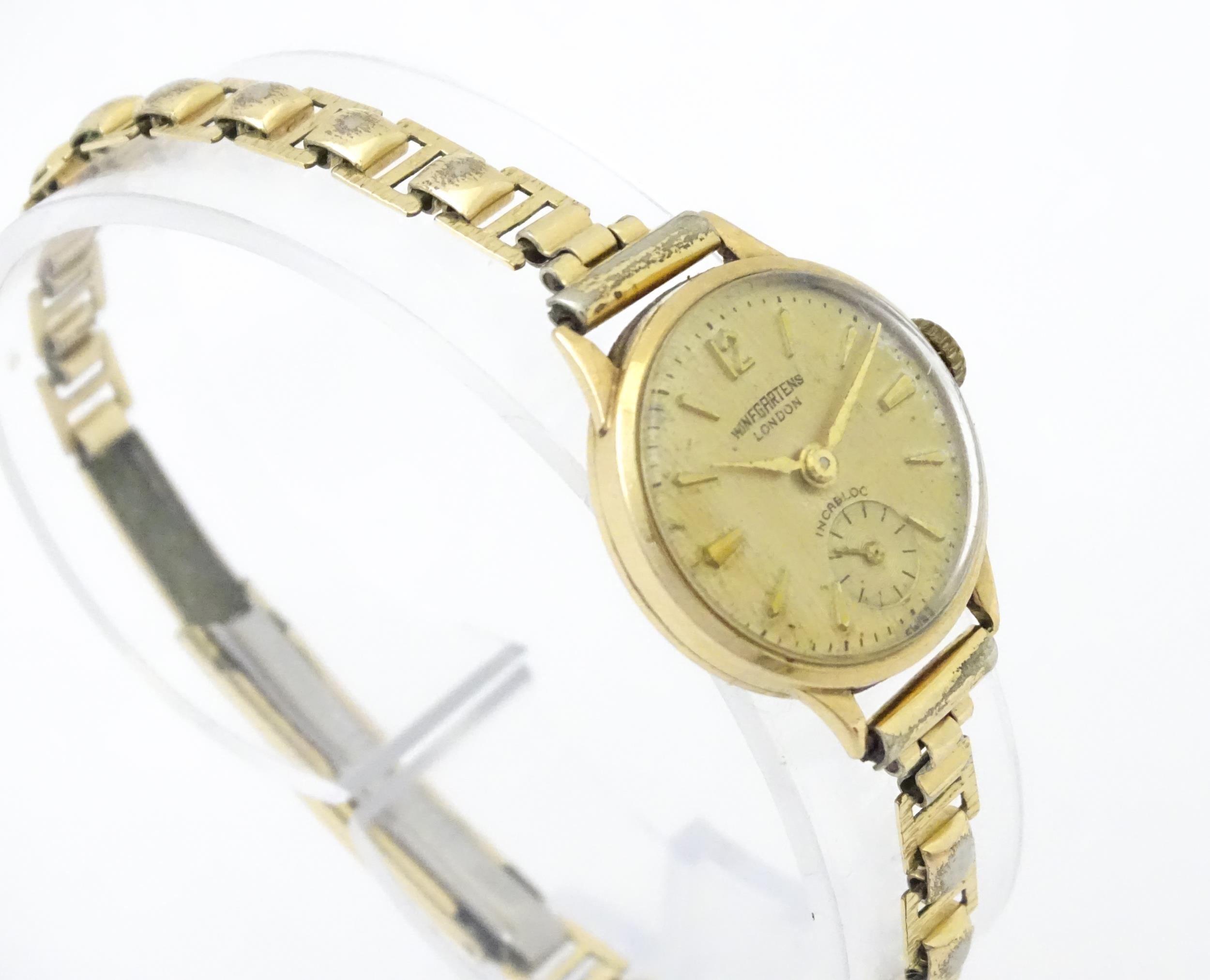 Three various 9ct gold ladies wristwatches, two with 9ct gold bracelet straps. Maker to include - Image 6 of 28