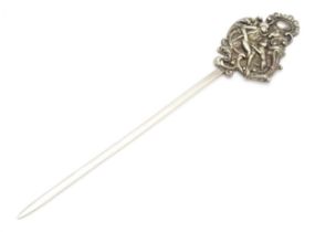 A Continental white metal skewer / letter opener. Approx. 8 1/2" long Please Note - we do not make