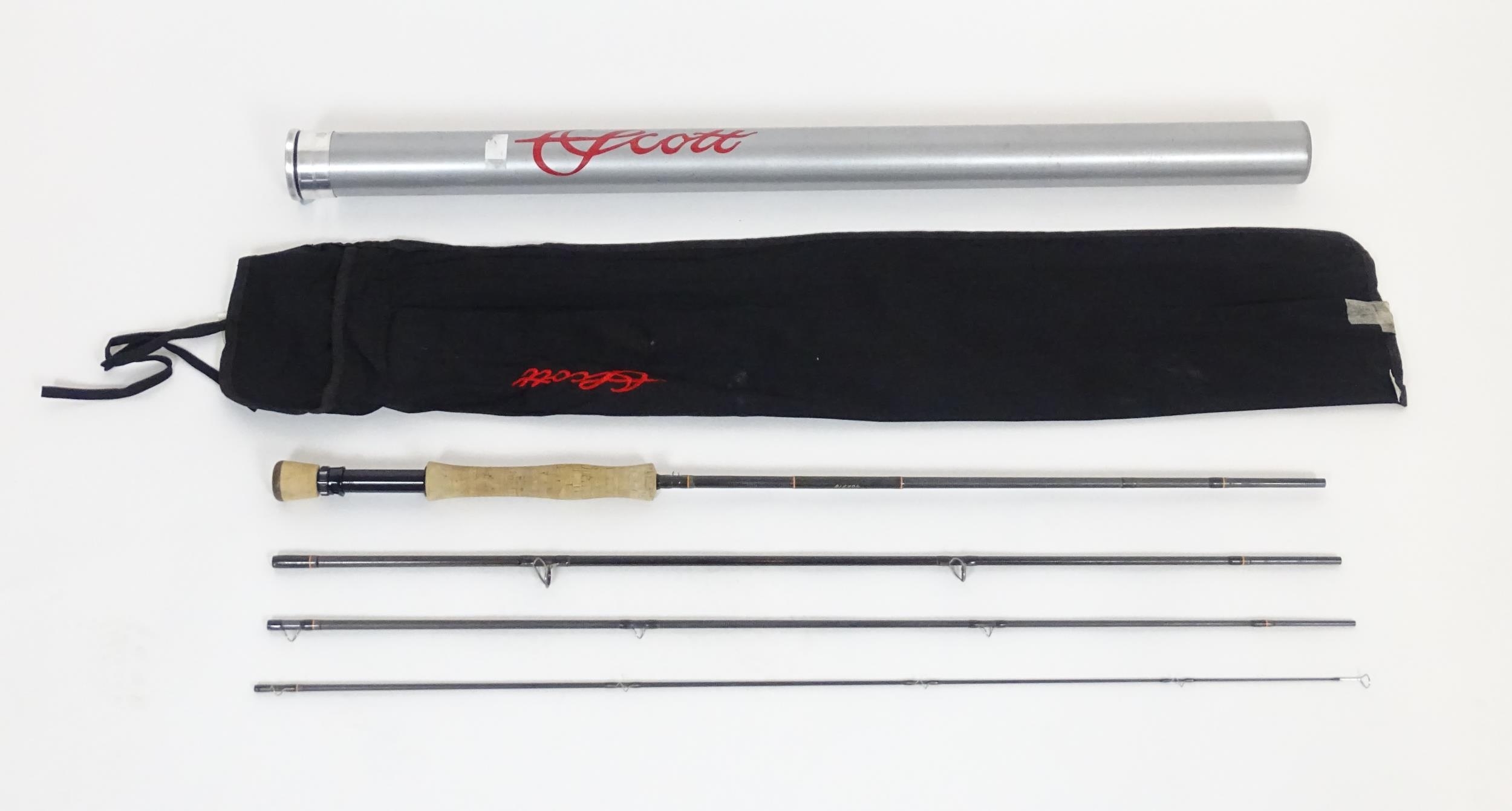 Fishing : a Scott (USA) 'Radian' carbon four-piece fly rod, serial number 402518, approx 114" - Image 3 of 7
