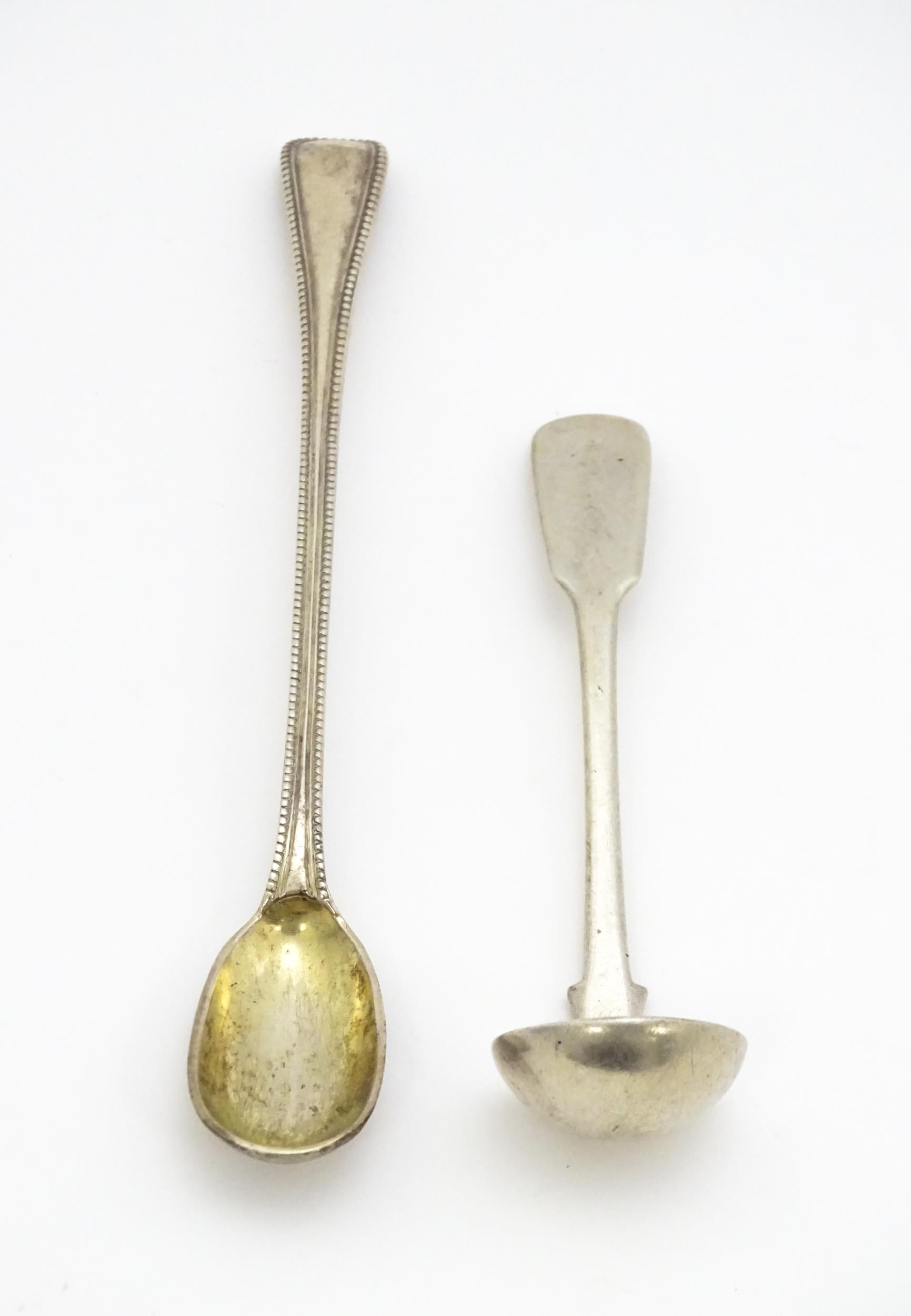 A Victorian silver long handled mustard spoon hallmarked London 1868, maker Chawner & Co. (George - Image 9 of 9