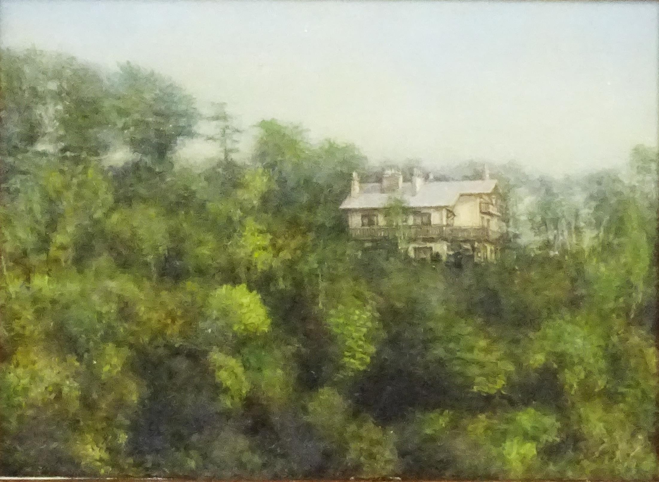 20th century, Continental School, Oil on board, A wooded landscape with a large house amongst the - Image 3 of 3