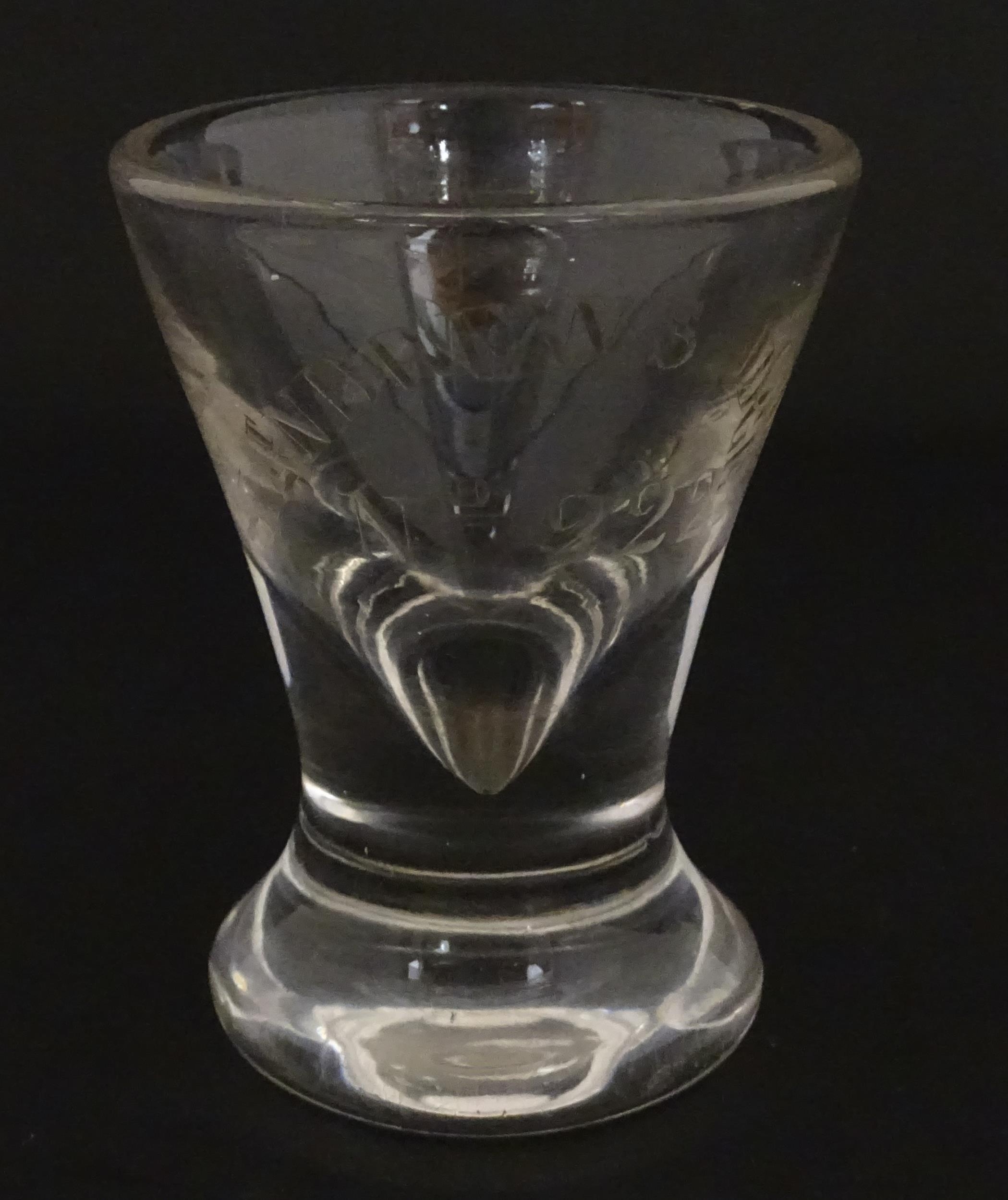 Freemasonry / Masonic Interest: A Masonic toastmasters glass etched St Andrew's Lodge No. 222.